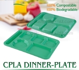 School use high quality biodegradable lunch plate for students, children plate with lid, Dishwasher Safe Shool Hospital