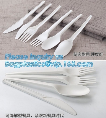 Food Grade Hottest Chinese Supplier Stocked Biodegradable Corn Starch Soup Spoon,biodegradable baby products cutlery wal