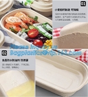 Pulp bowl, sugarcane take away fast food container with Lid,Compostable sugarcane bagasse clamshell food containers pac