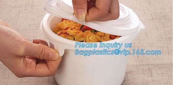 Custom printed disposable PLA hot soup bowls, kraft paper soup cup,Eco-Friendly disposable tableware sugarcane pulp bowl