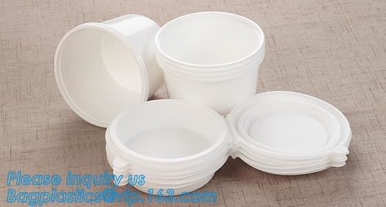 Custom printed disposable PLA hot soup bowls, kraft paper soup cup,Eco-Friendly disposable tableware sugarcane pulp bowl