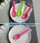 Pink Corn Starch Ice Cream Dessert Spoon,ECO-friendly Corn starch Compostable Spoon,EU style corn starch disposable plas
