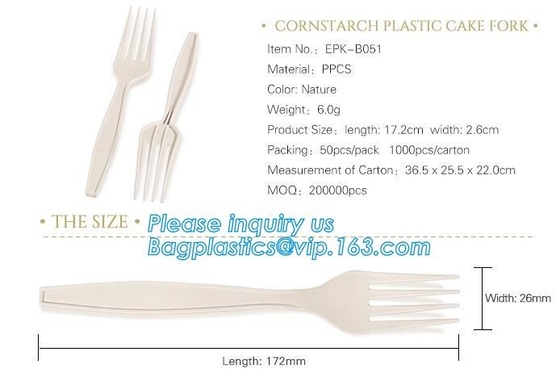 13 cm Length Corn Starch Bio Plastic Disposable Table Spoon,Eco-friendly Corn Starch Disposable Plastic Spoon,bagease pa