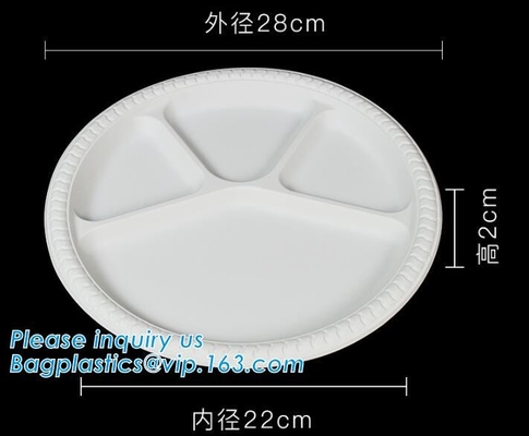 Eco-Friendly biodegradable compostable sugarcane bagasse 7inch food plate,disposable bagasse sugarcane plate 9inch pack