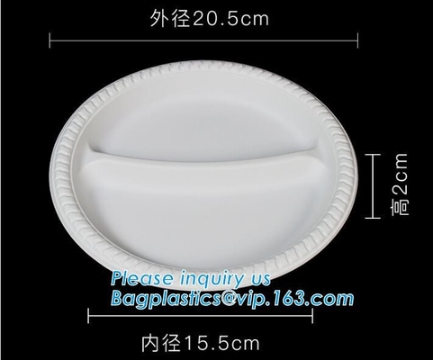 Eco-Friendly biodegradable compostable sugarcane bagasse 7inch food plate,disposable bagasse sugarcane plate 9inch pack