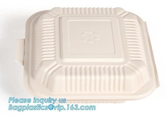 corn starch clamshell box,Corn Starch Food Container, Disposable Lunch Box,Biodegradable Microwave Corn Starch Food Cont