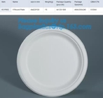 Eco Friendly sugarcane bagasse plates display tray,disposable 5 compartments sugarcane pulp plates with lid, bagplastics