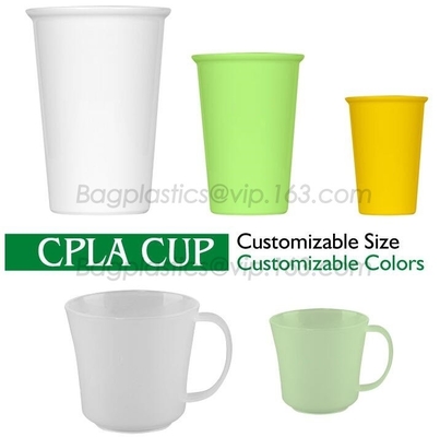 16 oz PLA compostable coffee paper cup with CPLA compostable lid,100% compostable pla coated paper cup 6OZ with CPLA Lid