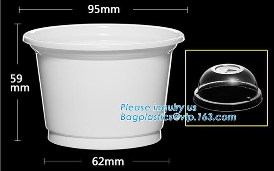 PLA Eco-Friendly Dry Fruit Salad Container Bowl/Tray,90mm yellow disposable CPLA hot drink cup lid for paper cup bagease