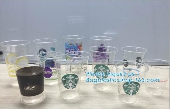 100% Biodegradable Eco-Friendly Biodegradable Cornstarch CPLA Cups,Double PLA coating cup, double PLA biodegradable cold