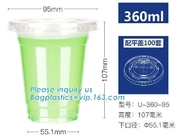 Disposable 100% compostable wholesale CPLA lids for soup bowls,PLA 8oz biodegradable paper cup with lid, bagplastics pac
