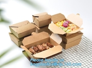 Kraft Paper Lunch Box Disposable Salad Box Food takeaway Packaging Box,supply brown kraft paper lunch box with clear win