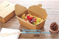New Brown Kraft Takeaway Lunch Box Paper Folding Lunch Box Disposable Food Container Biodegradable Packaging Paper Box