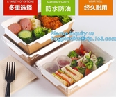 Kraft Rose Luxury Packaging Paper Lunch Box For Bento Malaysia Disposable 3 Compartment Folding Fast Food Burger Creativ
