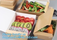 Wholesale disposable takeout food packaging kraft paper lunch box,recycle custom printed disposable quick kraft lunch pa