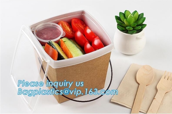 Wholesale design disposable food packaging kraft paper lunch box for food,disposable takeout food packaging kraft paper