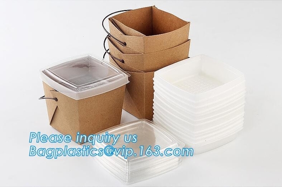 Wholesale design disposable food packaging kraft paper lunch box for food,disposable takeout food packaging kraft paper