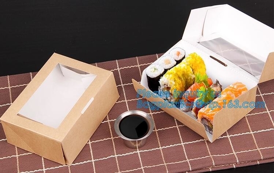 Best Selling Green Noodle/Salad Disposable Packing Kraft Paper Lunch Box,disposable kraft custom paper lunch box bagease