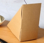 Kraft Triple Sandwich Wedge Box with Window Recyclable Paper Lunch Container Boxes,Promotional Triangle Sandwich Paper B