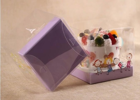 Inquiries For Free Samples Tall Clear Cake Box 12 Inch,Environmental PET decorative transparent plastic cake box with wh