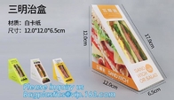 kraft paper sandwich box with window ,triangle sandwich box for packaging,Cardboard Box With Clear Window Burger Sandwic