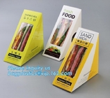 kraft paper sandwich box with window ,triangle sandwich box for packaging,Cardboard Box With Clear Window Burger Sandwic