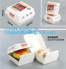 Custom 100% food grade burger box with logo,Food grade good quality cardboard paper box,Disposable plastic package color