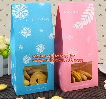 Customize Translucent Window, Brown Greaseproof Kraft Paper Bag, Special Opp Window Bag, window bags, paper window bags,