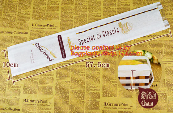 OEM High Quality Enviromental Clear Window Bread Toast Paper Bags, Brown Kraft Sharp Bottom Food Safe Snack Paper Bags w