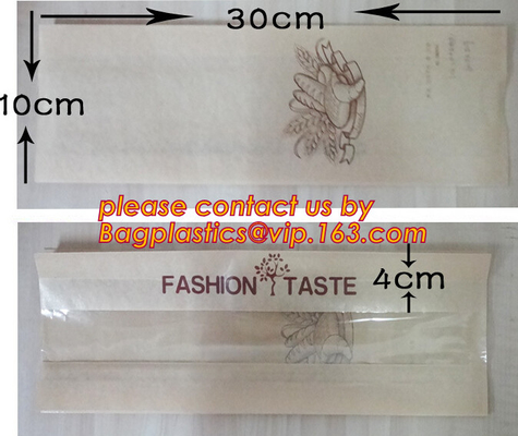 eco-friendly printed bread packaging paper packaging bag,Reusable Kraft Paper Lunch bread Grocery shopping Bags, BAGEASE