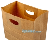 Durable Flat Bottom Bread Paper Bag Brown Kraft Paper Bag Bread Packaging Bag,cookies pouches / beautiful snack food pac