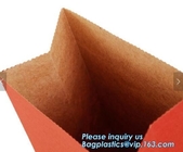 cookies/biscuits/muffin/bread snack packaging bag custom printed clear plastic bread bags,Square Bottom Kraft Paper Pack