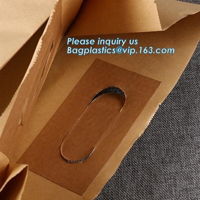 Wholesale kraft paper bag for bakery bread paper bag for bread,Carbon Branded Shopping Bread Brown Craft Paper Bag, PACK