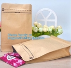 OEM Factory food grade white kraft paper bread bag for restaurant oil proof popcorn Packaging bag,paper bags with flat h