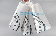 fast food packaging grcoery brown kraft paper shopping carry bags with handles,take away fast food kraft paper bag, bage