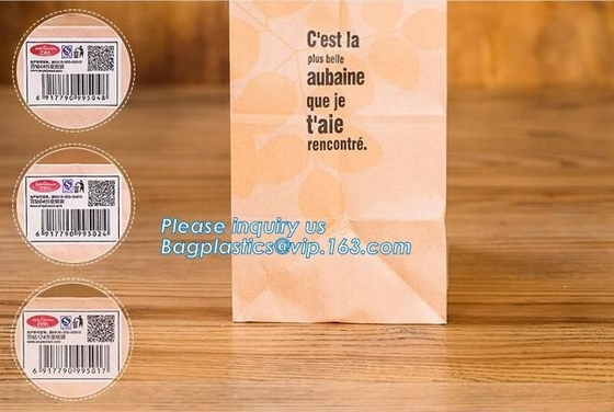 Beautiful printing Food grade package bread takeout Brown Kraft Paper Bag for bakery retail,Best quality food grade cust