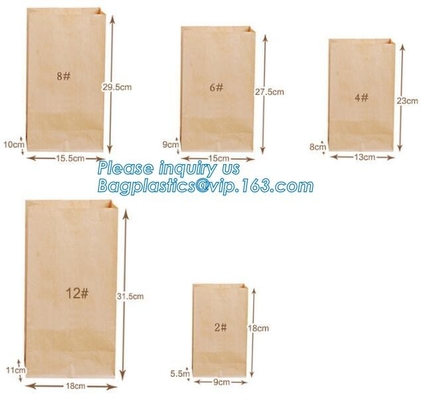 Heat seal pouch&kraft paper plastic bread packaging bag,Portable High Quality Craft Paper Bread Bags, BAGEASE PACKAGE