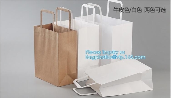 Custom Kraft Paper Twisted Handle Shopping Carrier Bag With Logo Printed,kraft paper shopping bag with handle, bagease