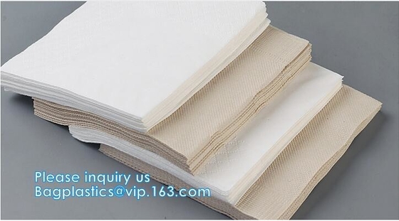 1/4 Fold Coffee Bar Beverage Black Paper Napkin,Printing paper napkin/decorative paper dinner napkins, BAGPLASTICS,PAC