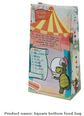 made in china full color glossy varnish printing fast food paper bag, high quality food grade customized size white kraf