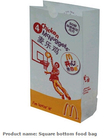 Different Size Of Take Away Fast Food Paper Bag, disposable food bakery customized White kraft paper bag