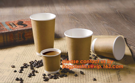 Food use disposable plastic paper cup and coffee lids, pla cups,biodegradable paper cups with lids,100% compostable pape