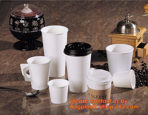 Economical 8oz Disposable Custom Paper Coffee Cup,Hot selling beverage paper cups,cup sleeve,custom paper coffee cup sle