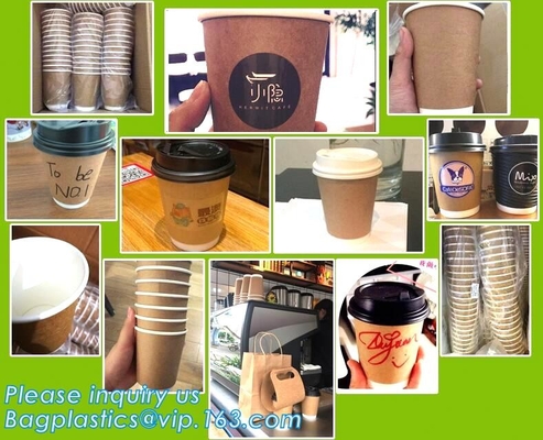 Custom LOGO printed disposable coffee paper cup,AMAZON hot selling heat insulation disposable double wall paper cup PACK