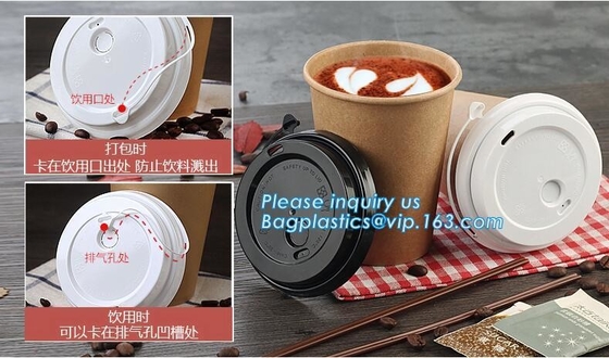 Custom logo printed disposable double wall hot bamboo coffee paper cup with lid,Biodegradable take away double wall coff