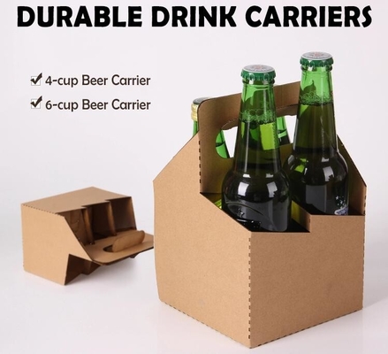 Wine bottle carrier, disposable paper holder,newspaper holder recycling,take away coffee cup carrier, handy, handle pac