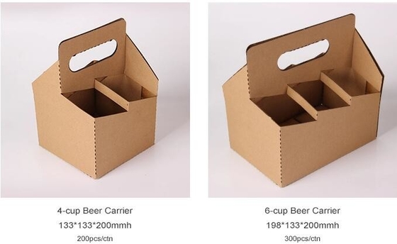 Cardboard paper coffee cup holder carrier,2 pack coffee cup drink paper carriers,Take Out 2 Pack Coffee Cup Drink Carrie