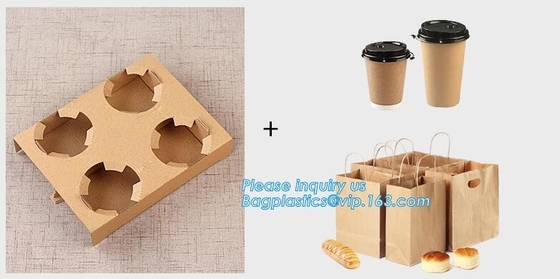 Manufacturer Disposable Take Away Free Samples 4 Paper Cup Holder Tray Carrier,paper holder,newspaper holder recycling,t