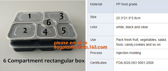 Supermarket display wholesale storage fruit food defrosting plastic tray,manufacturer supply bpa free reusable 3 compart