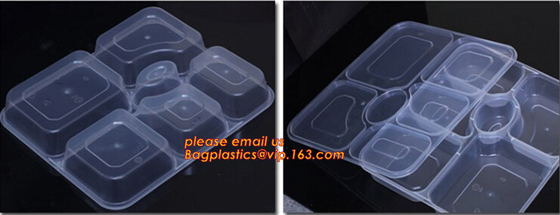 Food grade plastic disposable plastic take away bento box with 4 compartment,Containers Plastic Leakproof Food Container